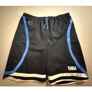 NBA Basketball Shorts Blue Black White Athletic Reversible Men's Size L 38X9‎
